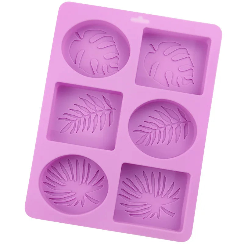 Moule à Savon 3D Silicone - Feuilles Élégantes & Formes Variées