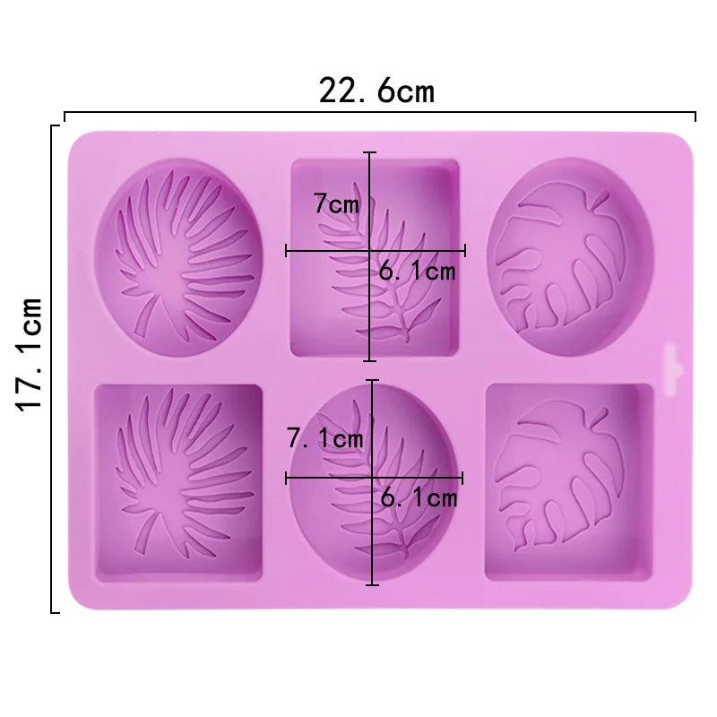 Moule à Savon 3D Silicone - Feuilles Élégantes & Formes Variées