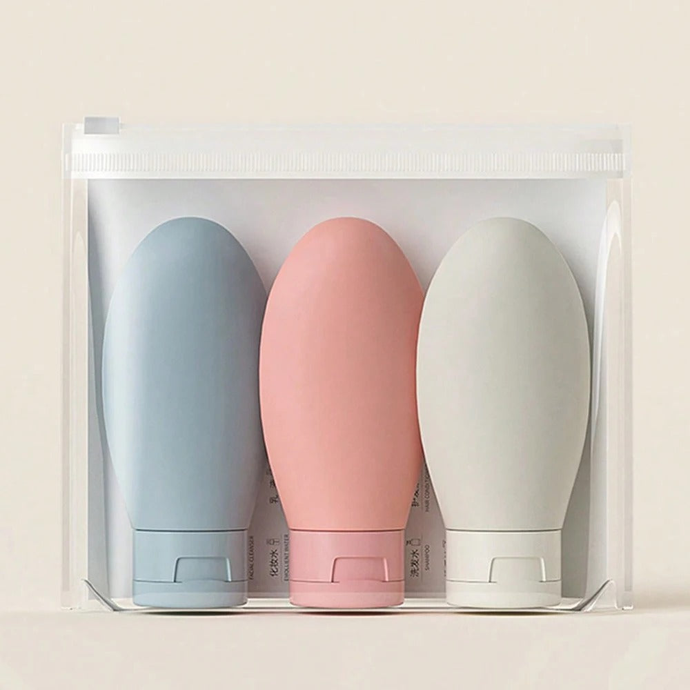 Flacons Souples de Voyage 60ml – Lot de 3 Rechargeables