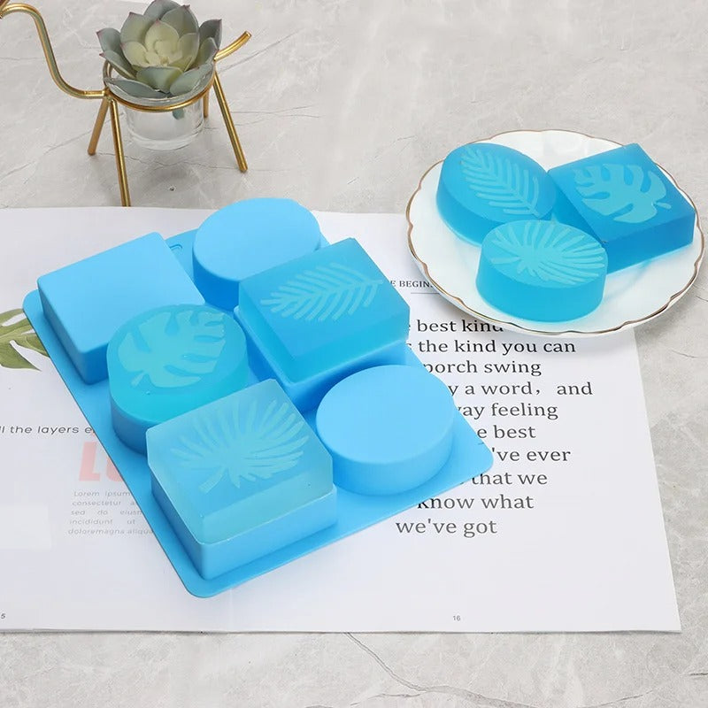 Moule à Savon 3D Silicone - Feuilles Élégantes & Formes Variées