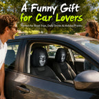 Cartoon Car Headrest Covers, 2-Piece Set