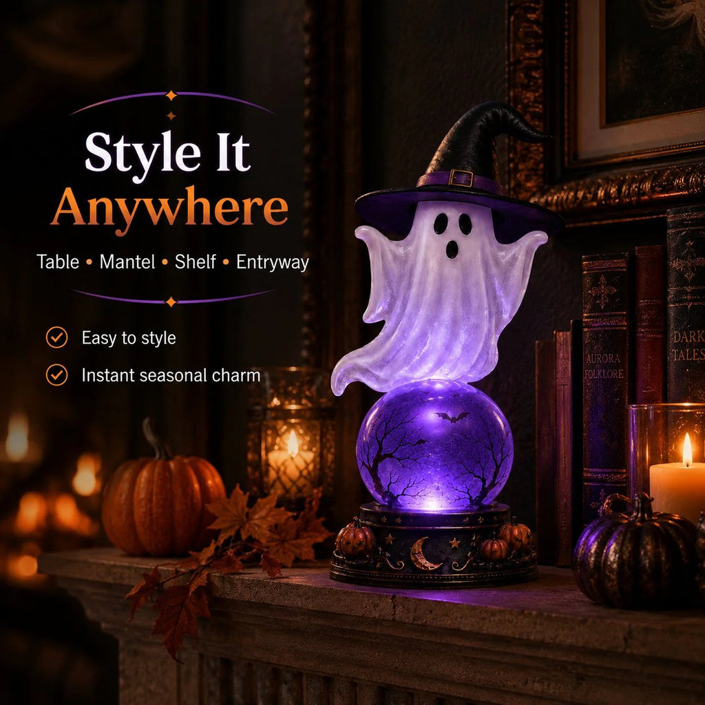 Halloween Raven Crystal Ball Light