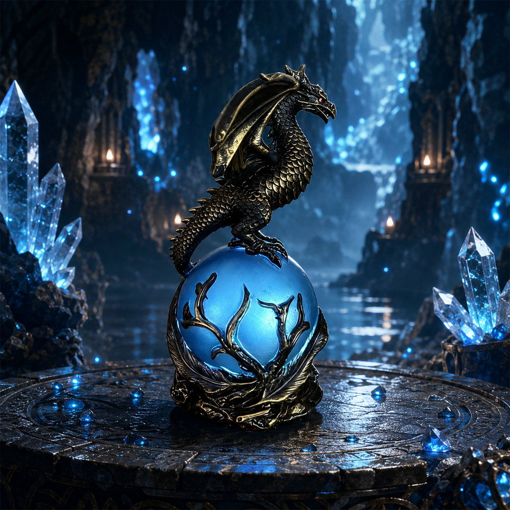 Gothic Dragon LED Crystal Ball Lamp