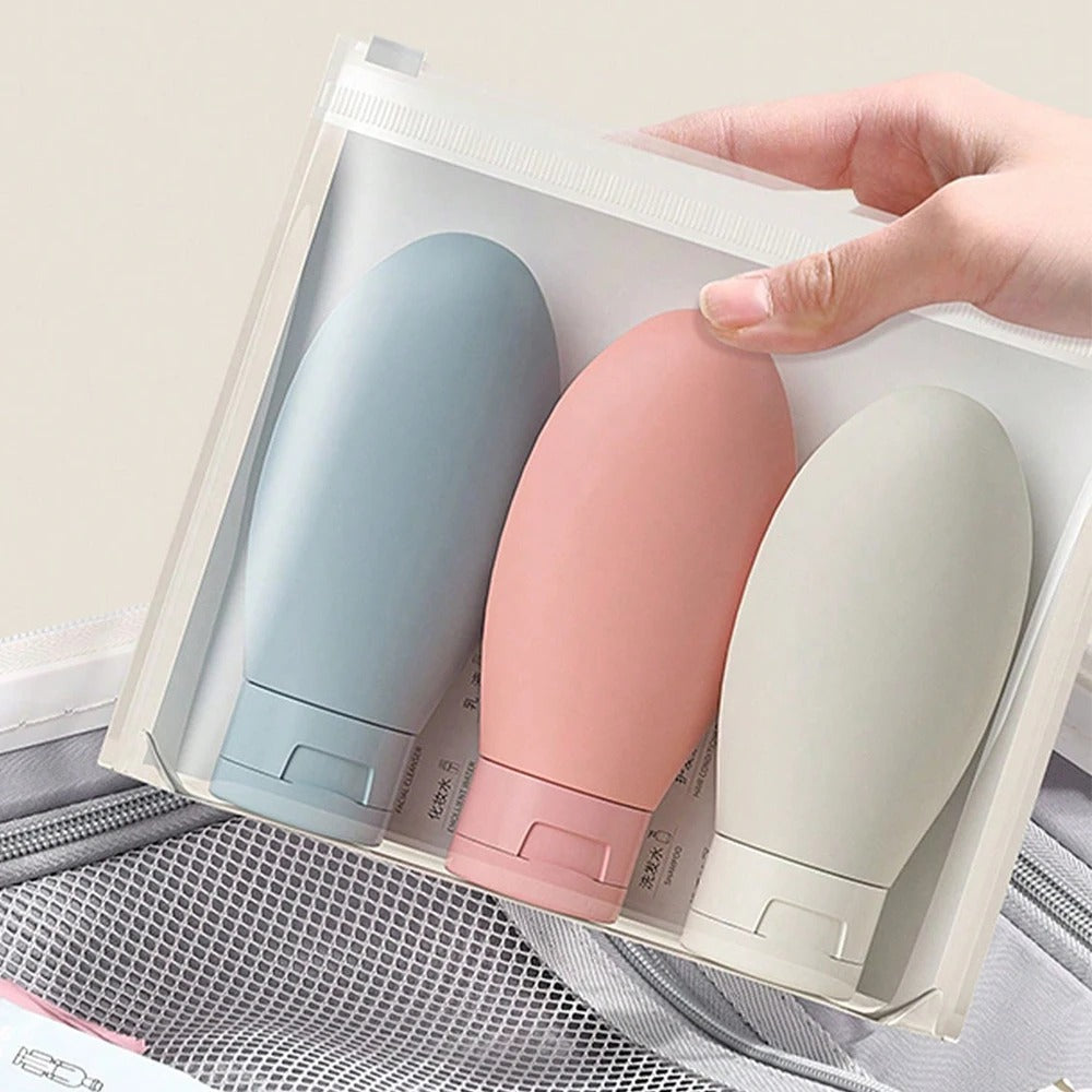 Flacons Souples de Voyage 60ml – Lot de 3 Rechargeables