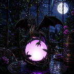 Gothic Dragon LED Crystal Ball Lamp