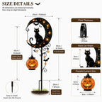 Pumpkin Moon Solar Garden Stake Light