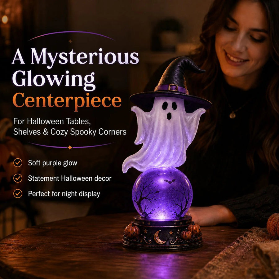 Halloween Raven Crystal Ball Light
