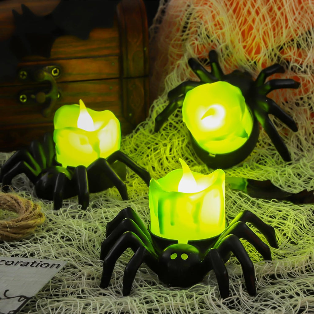 Halloween Pumpkin Spider LED Candle Lights