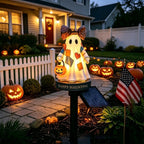Solar Patchwork Ghost Garden Light
