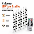 Spooky Bat Flameless Taper Candles