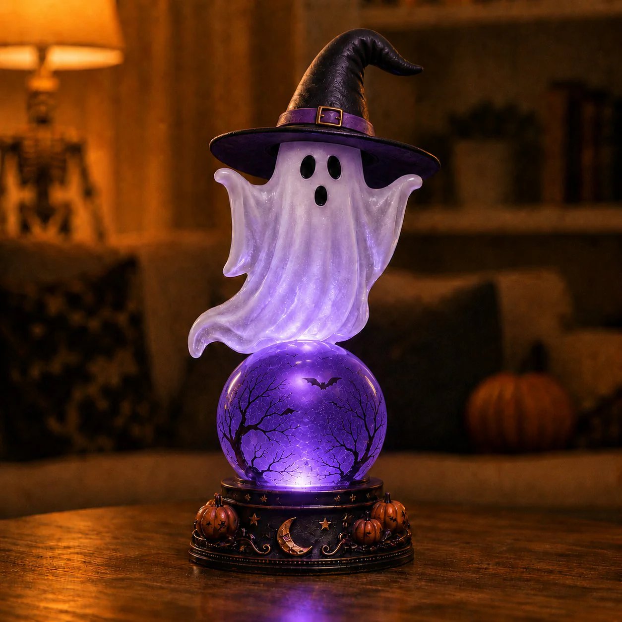 Halloween Raven Crystal Ball Light