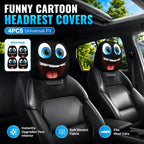 Cartoon Car Headrest Covers, 2-Piece Set