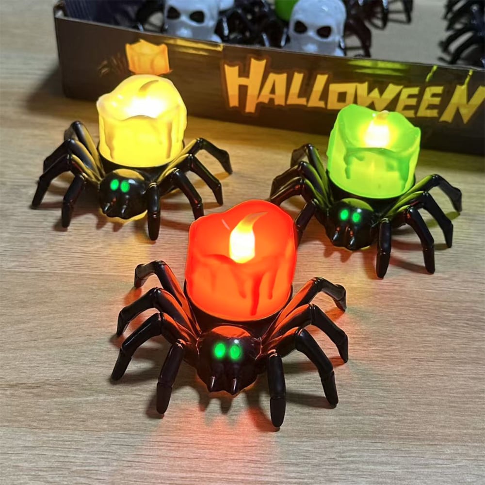 Halloween Pumpkin Spider LED Candle Lights