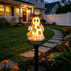 Solar Patchwork Ghost Garden Light