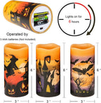 Halloween Flameless Flickering Candle Set