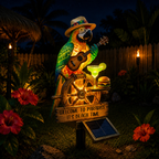 Solar Parrot Garden Welcome Light