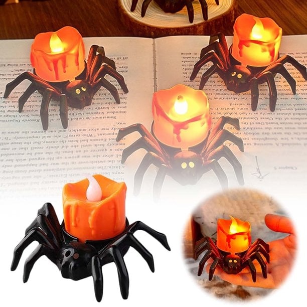 Halloween Pumpkin Spider LED Candle Lights