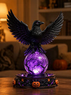 Halloween Raven Crystal Ball Light