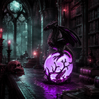 Gothic Dragon LED Crystal Ball Lamp