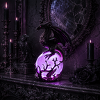 Gothic Dragon LED Crystal Ball Lamp