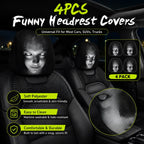 Cartoon Car Headrest Covers, 2-Piece Set