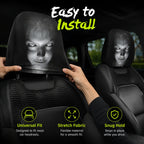 Cartoon Car Headrest Covers, 2-Piece Set