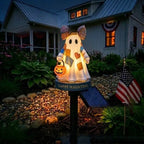 Solar Patchwork Ghost Garden Light