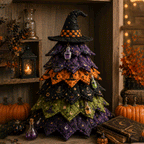 Quvella Witch's Magic Halloween quilted fabric tree kit