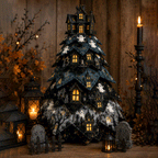 Quvella Haunted House Halloween quilted fabric tree kit