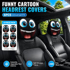 Cartoon Car Headrest Covers, 2-Piece Set