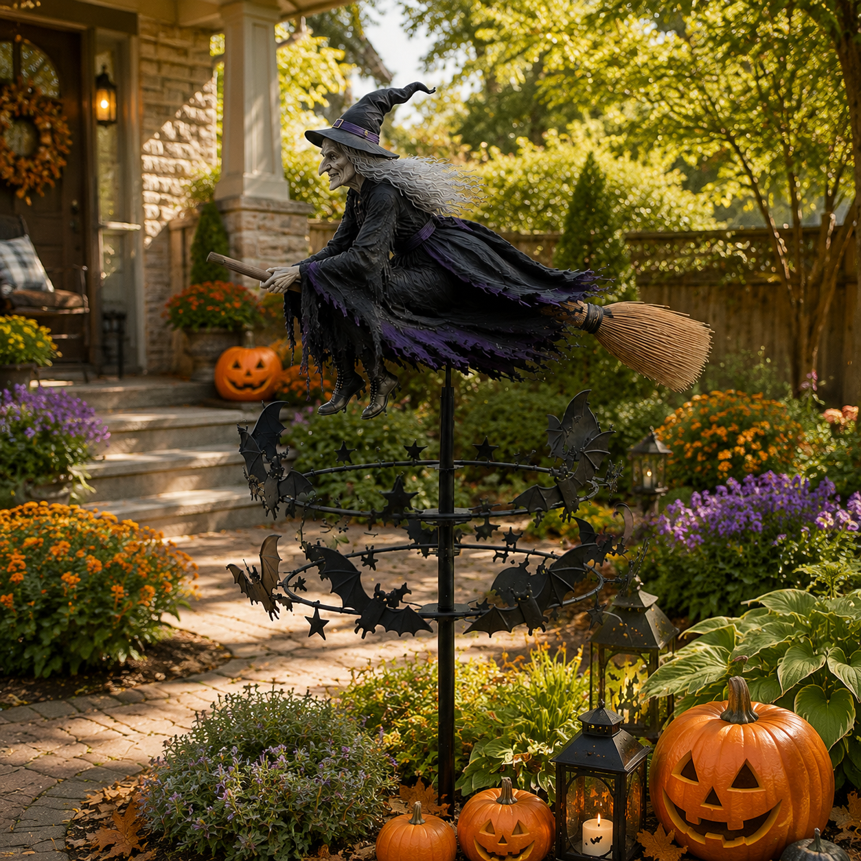 Enchanted Witch Garden Wind Spinner