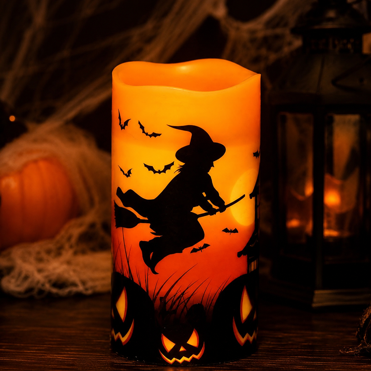 Halloween Flameless Flickering Candle Set