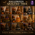 Quvella full set of nine Halloween quilted fabric tree designs