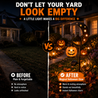 Pumpkin Moon Solar Garden Stake Light
