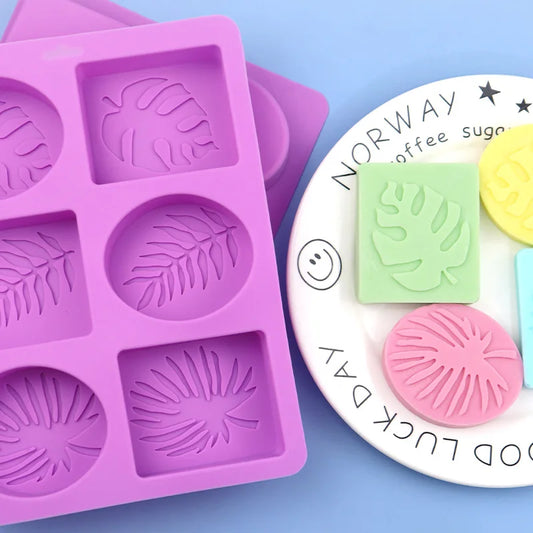 Moule à Savon 3D Silicone - Feuilles Élégantes & Formes Variées