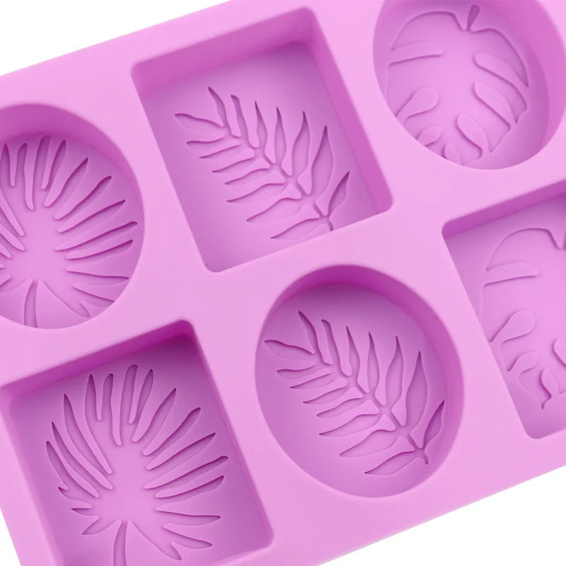 Moule à Savon 3D Silicone - Feuilles Élégantes & Formes Variées
