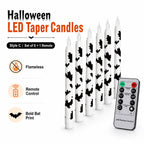 Spooky Bat Flameless Taper Candles