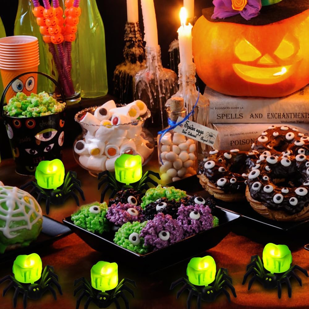 Halloween Pumpkin Spider LED Candle Lights
