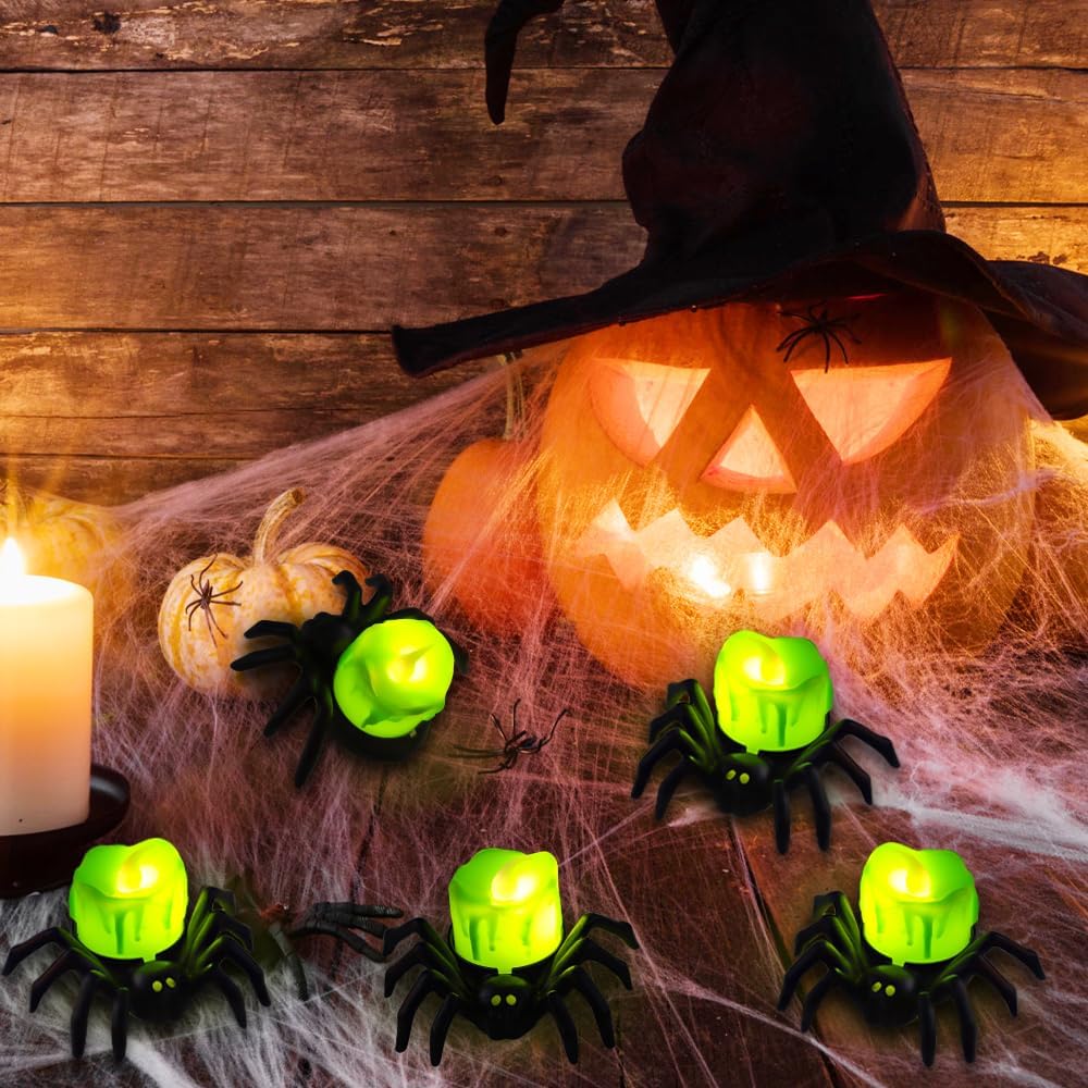 Halloween Pumpkin Spider LED Candle Lights