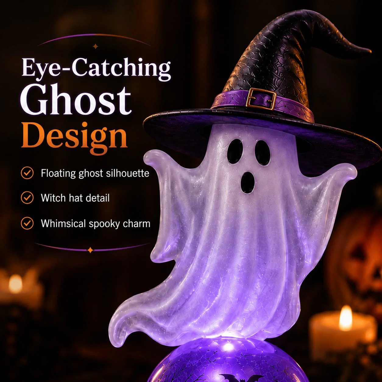 Halloween Raven Crystal Ball Light