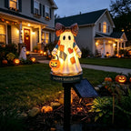 Solar Patchwork Ghost Garden Light