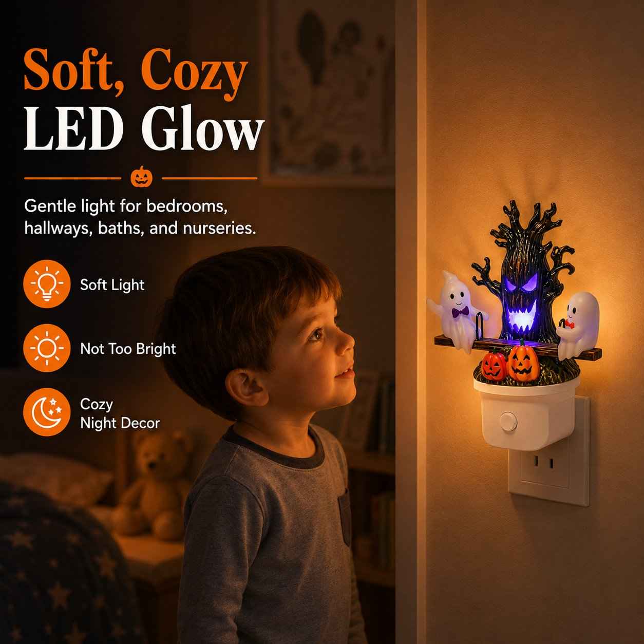 Animated Seesaw Ghost LED Night Light