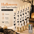Spooky Bat Flameless Taper Candles